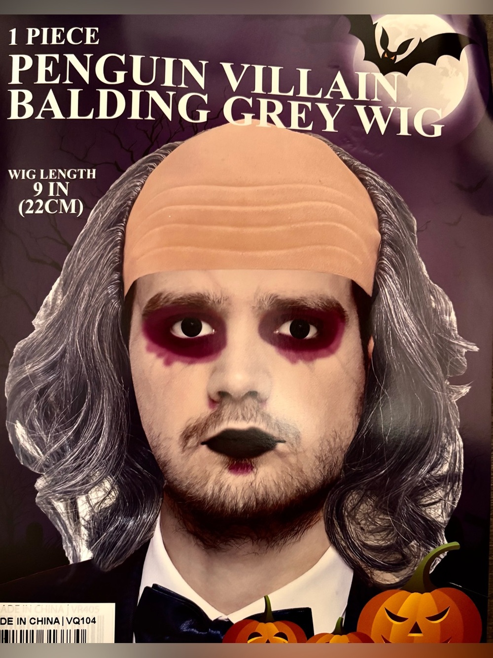 Batman Penguin Balding Grey Wig NWT
